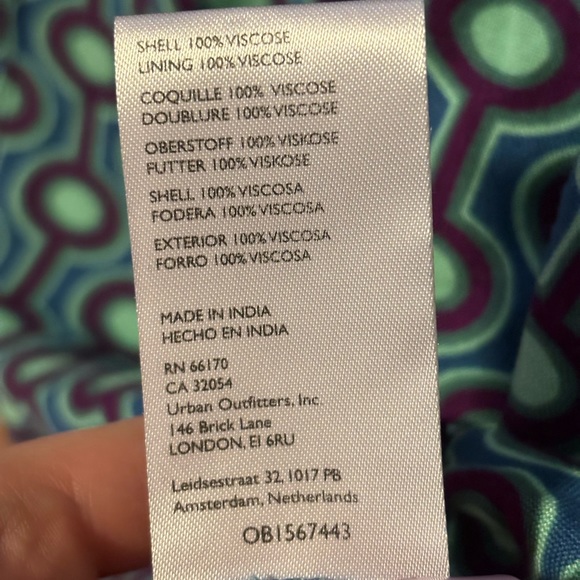 Urban Outfitters Blue Retro Style Patterned Dress - Picture 6 of 7